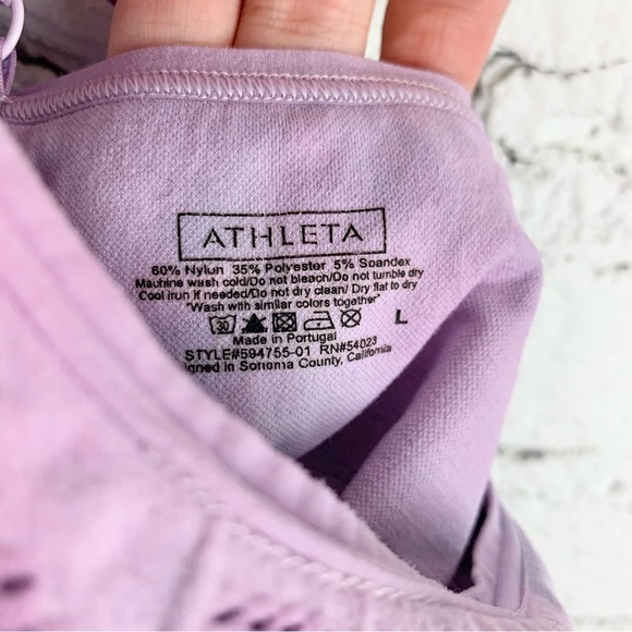Athleta Purple Lavender Headstand High Neck Seamless Tank Large - Picture 5 of 9